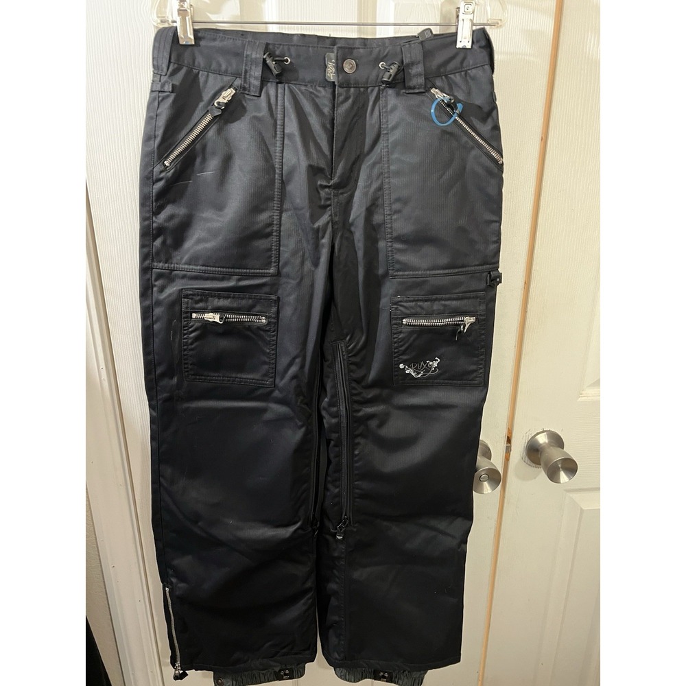 ROXY Womens Ski Snow Snowboard Pants Size S Black Padded 5000 Vented Legs